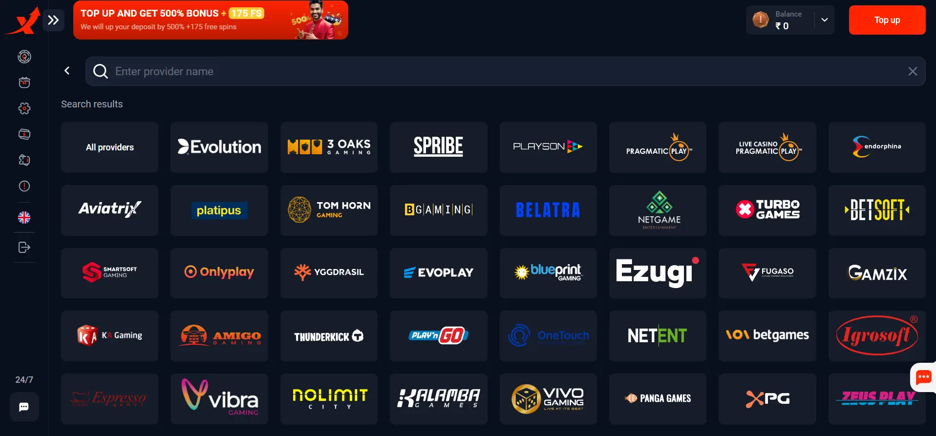 Top X Slots online